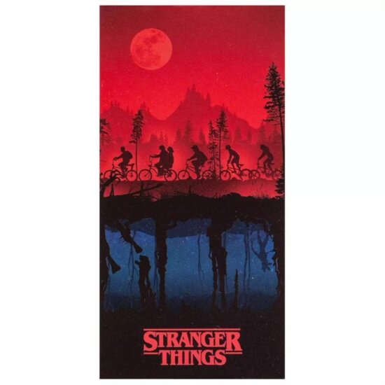 Stranger Things Árnyékok Pamut fürdőlepedő 70 x 140 cm - Mintás