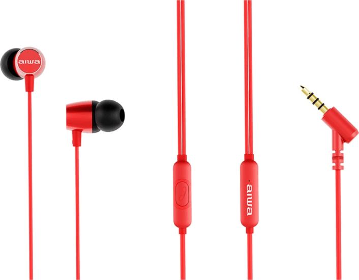 Aiwa ESTM-30RD Vezetékes Fülhallgató Headset - Piros Aiwa ESTM-30RD Vezetékes Fülhallgató Headset - Piros