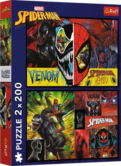 Trefl Pókember vs. Venom 2 az 1-ben 2 x 200 darabos puzzle