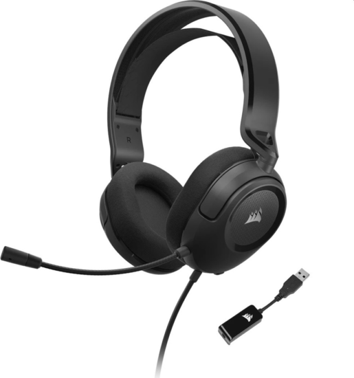 Corsair HS35 SURROUND Vezetékes Gamer Fejhallgató Headset - Fekete Corsair HS35 SURROUND Vezetékes Gamer Fejhallgató Headset - Fekete