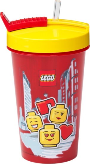 LEGO Coppenhagen 500ml Műanyag gyerek pohár szívószállal - Iconic lány mintás LEGO Coppenhagen 500ml Műanyag gyerek pohár szívószállal - Iconic lány mintás