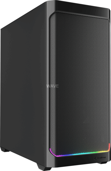 Sharkoon AK4 RGB Strip Midi Torony Számítógépház - Fekete