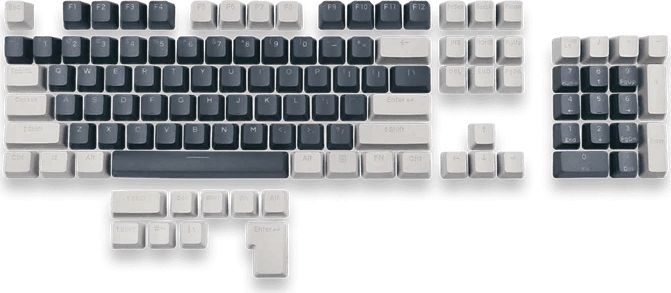 Mountain Mineral PBT Keycap szett - Obsidian B (113 db)