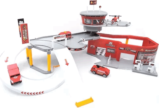 Tűzoltósági központ többszintes parkolóval Tűzoltósági központ többszintes parkolóval