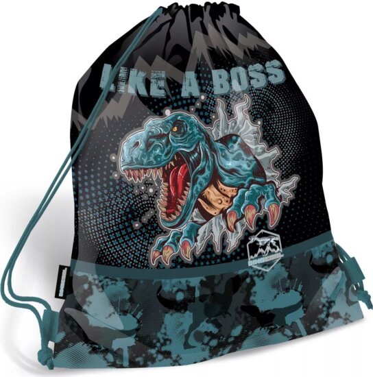 Dino Cool Tornazsák dínó mintával 43 x 33 cm - Fekete/Mintás