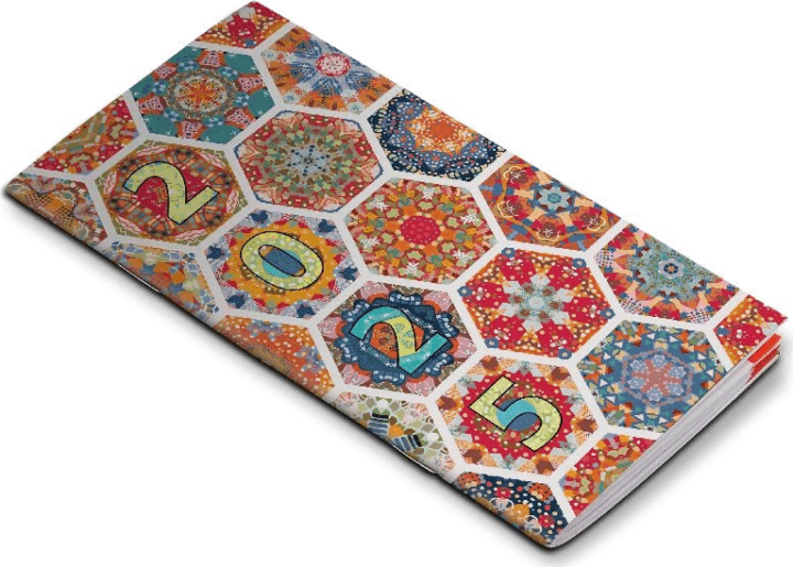 Realsystem Mozaik 80 x 150mm 2025 Zsebnaptár - Mintás