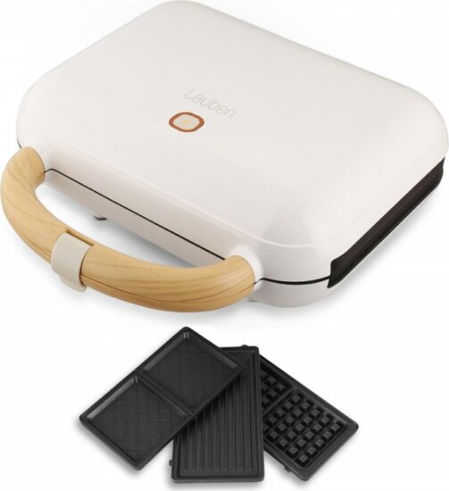 Lauben 900WW 3in1 Szendvicssütő gofrisütő és grill 900W - Fehér