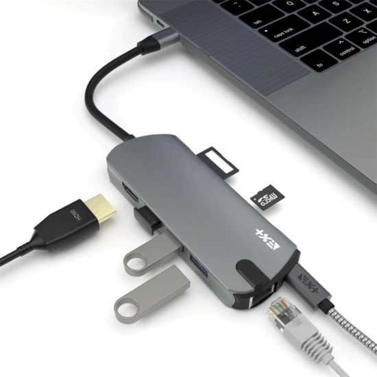 NextOne PD-PRO-HUB USB-C apa - USB/LAN/HDMI anya Többportos Átalakító Adapter - Szürke NextOne PD-PRO-HUB USB-C apa - USB/LAN/HDMI anya Többportos Átalakító Adapter - Szürke