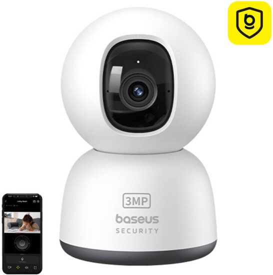 Baseus P1 Lite 2K 360° forgatható Okos IP Kamera - Fehér