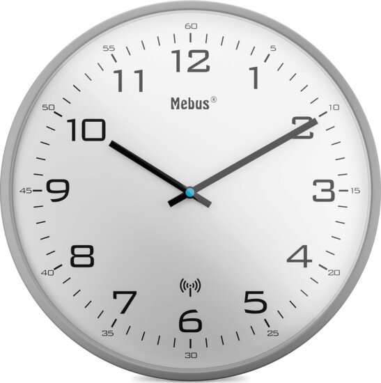 Mebus 13081 Rádióvezérelt falióra Ø 30cm - Szürke Mebus 13081 Rádióvezérelt falióra Ø 30cm - Szürke