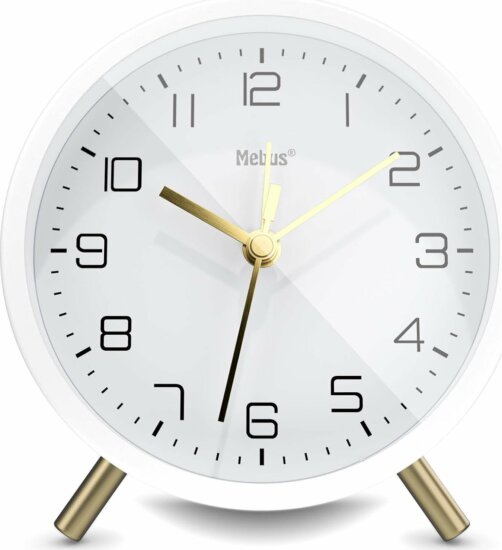Mebus 56973 Világító számlapos Ébresztőóra - Fehér