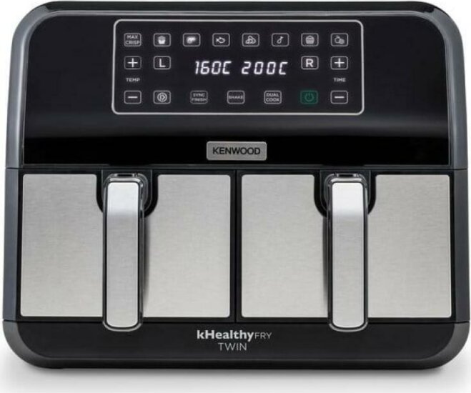 Kenwood HFM20 000MB AirFryer Forrólevegős sütő 8,0L 1700 Watt - Fekete / Ezüst