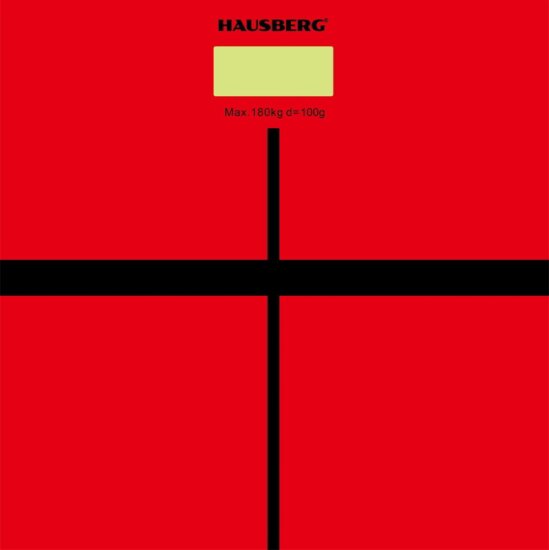 Hausberg HB-6003RS Digitális üveg személymérleg Max 180kg - Piros