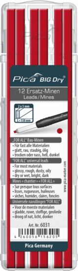Pica BIG DRY For All Filctoll utántöltő készlet - Piros (6 db / csomag)
