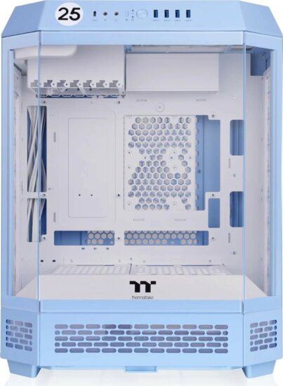 Thermaltake The Tower 600 Midi Torony Számítógépház + 2db 140mm ventilátor - Kék