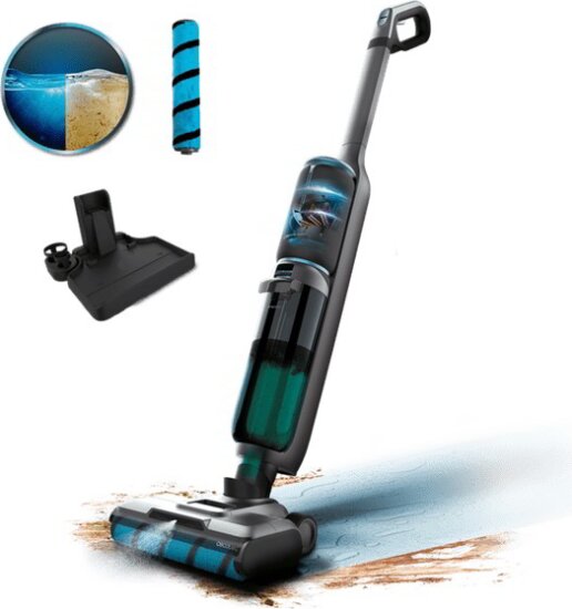 Cecotec FreeGo Wash&Vacuum Spray Akkus porzsák nélküli Felmosó porszívó - Szürke / Fekete Cecotec FreeGo Wash&Vacuum Spray Akkus porzsák nélküli Felmosó porszívó - Szürke / Fekete