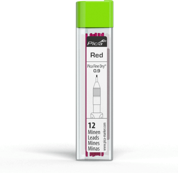 Pica 7031 Fine-Dry Filc utántöltő készlet 0.9 mm - Piros (12 db / csomag)
