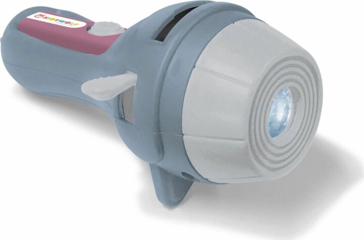 Kidywolf 418027 Zseblámpa és projektor 3 cserélhető dia koronggal - Szürke