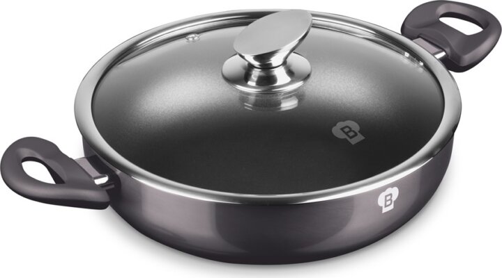 Blauman BL-3962 Carbon Pro Lábas Üveg fedővel Ø 28cm 3,0L - Fekete Blauman BL-3962 Carbon Pro Lábas Üveg fedővel Ø 28cm 3,0L - Fekete