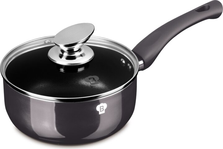 Blauman BL-3950 Carbon Pro Szószos edény Üveg fedővel 20cm - Fekete