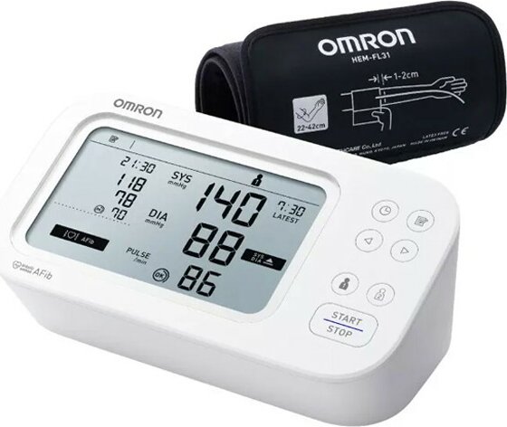 Omron M6 COMFORT AFIB Felkaros Digitális Vérnyomásmérő - Fehér Omron M6 COMFORT AFIB Felkaros Digitális Vérnyomásmérő - Fehér