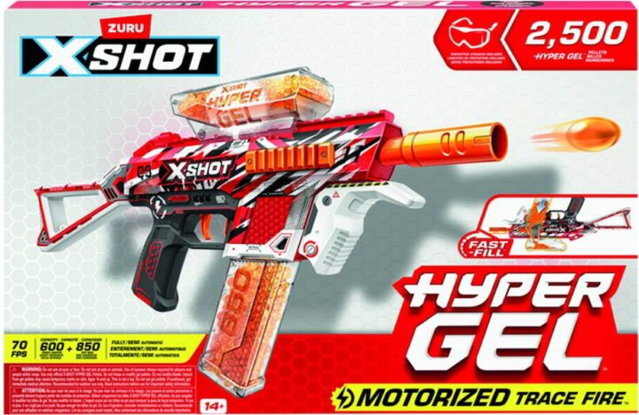 Zuru XSHOT HyperGEL Trace Fire zselégolyó lövő fegyver + 2500 zselégolyó