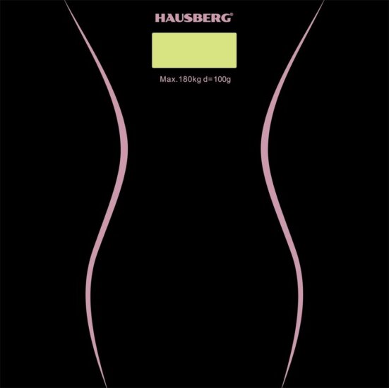 Hausberg HB-6003NG Digitális személymérleg Max 180kg - Fekete Hausberg HB-6003NG Digitális személymérleg Max 180kg - Fekete