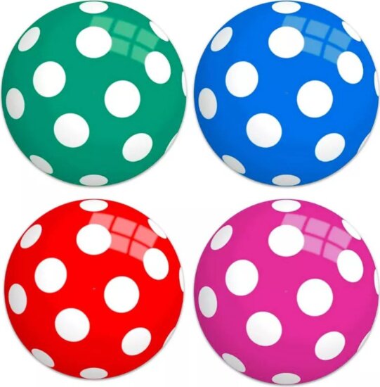 Europlast 103380002 Pöttyös gumilabda 22 cm - Többféle