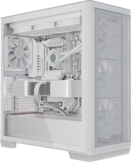 APNX C1-R-WT-v3 Midi Torony Számítógépház + 4db 120mm ventilátor - Fehér APNX C1-R-WT-v3 Midi Torony Számítógépház + 4db 120mm ventilátor - Fehér