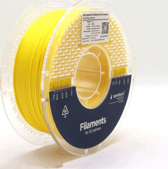 Gembird High Speed Filament PLA 1,75mm 1 kg - Sárga