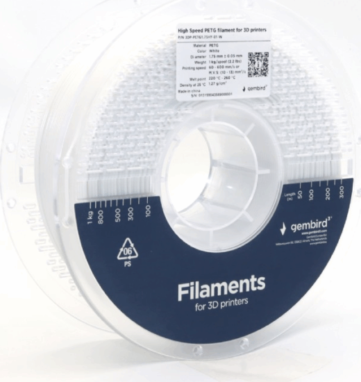 Gembird High Speed Filament PETG 1,75mm 1 kg - Fehér