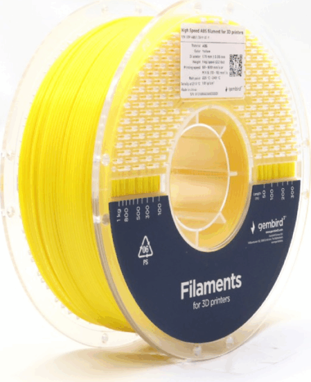 Gembird High Speed Filament ABS 1,75mm 1 kg - Sárga