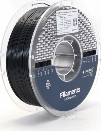 Gembird High Speed Filament ABS 1,75mm 1 kg - Fekete Gembird High Speed Filament ABS 1,75mm 1 kg - Fekete