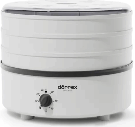 Stöckli Dörrex Gyümölcsaszaló és szárító műanyaghálós tálcákkal - Szürke