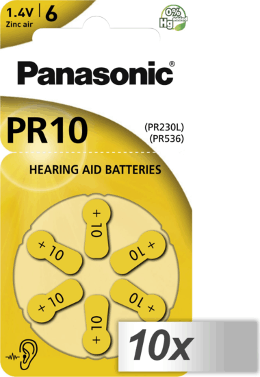 Panasonic PR-10L/6LB Cink-levegő hallókészülék elem (10db /csomag)