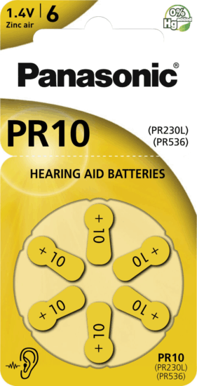 Panasonic PR-10L/6LB Cink-levegő hallókészülék elem (1db /csomag)