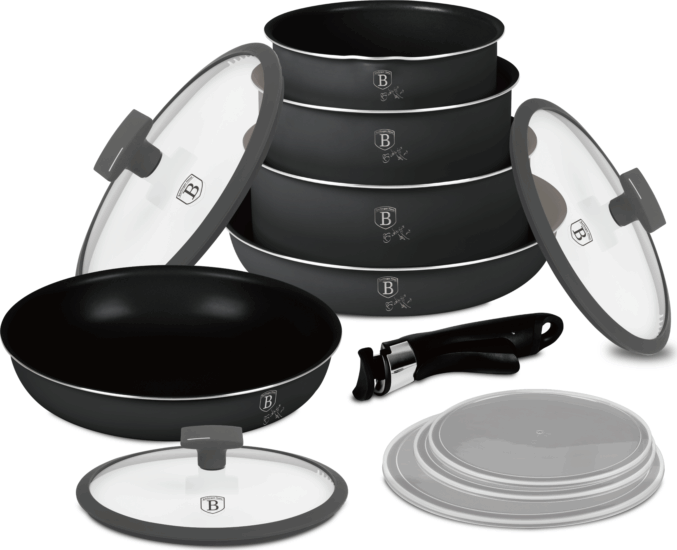 Berlinger Haus BH/8252 12 részes serpenyő szett - Matt antracit Berlinger Haus BH/8252 12 részes serpenyő szett - Matt antracit