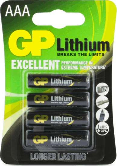 GP GP24LF359C4 Líthium Ceruzaelem AAA (4db/csomag)