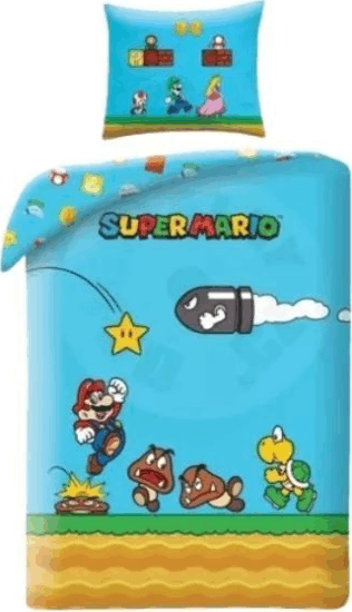 Super Mario Ugró Super Mario kétrészes ágyneműhuzat garnitúra (140x200cm)