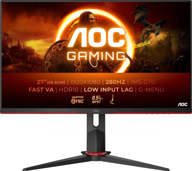 AOC 27" 27G2ZN3/BK 16:9 FullHD VA Gaming Monitor - Fekete AOC 27" 27G2ZN3/BK 16:9 FullHD VA Gaming Monitor - Fekete