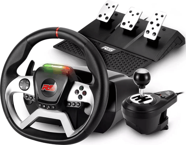 Spirit of Gamer Race Wheel Force 1080 RS Kormány és pedál - Fekete (PC / PS4 / Xbox X|S / One)