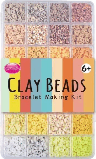 Clay Beads 28 rekeszes Gyöngykészlet karkötő készítéshez