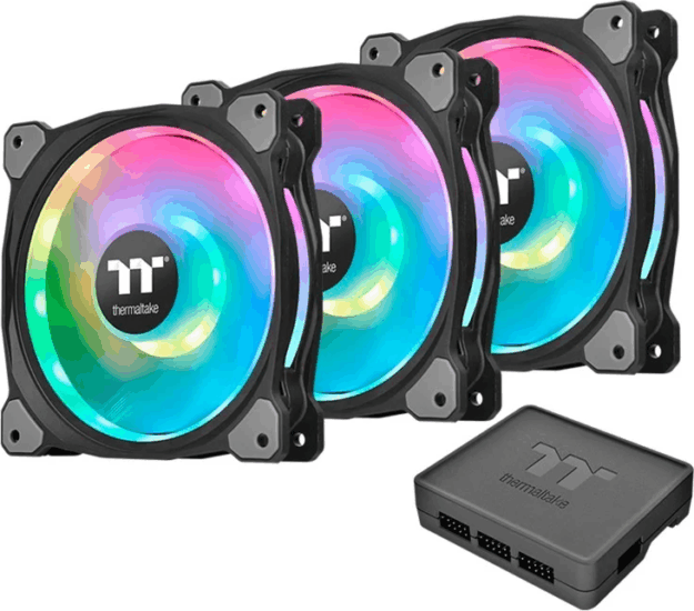 Thermaltake Riing Duo 14 RGB 140mm PWM Rendszerhűtő ventilátor 3db - Fekete Thermaltake Riing Duo 14 RGB 140mm PWM Rendszerhűtő ventilátor 3db - Fekete