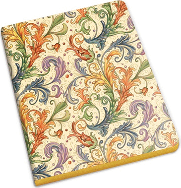 Kartos Allegro 96 lapos A6 vonalas arany élfestett füzet - Mintás