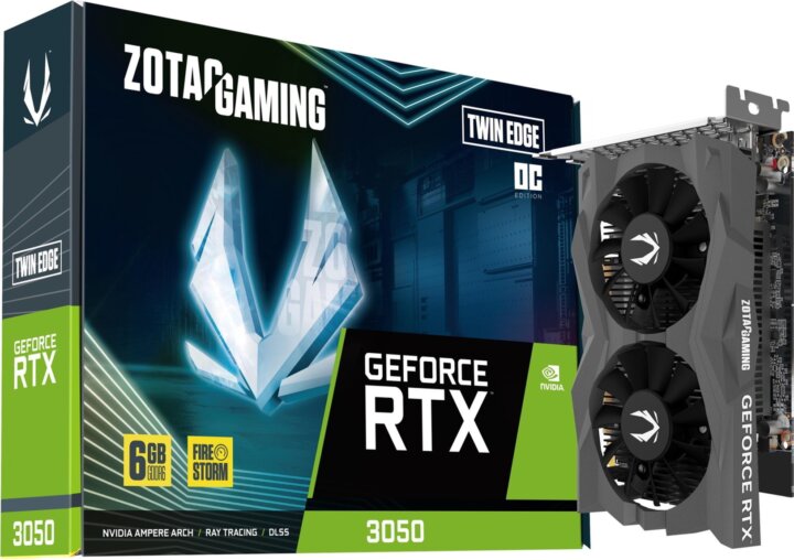 ZOTAC GeForce RTX 3050 6GB GDDR6 TWIN EDGE OC Videókártya