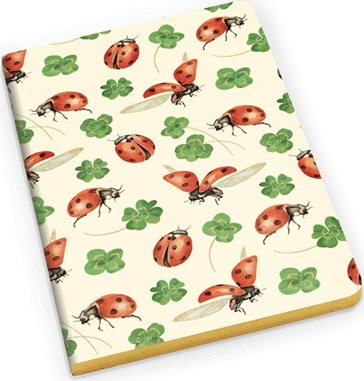 Kartos Ladybugs 96 lapos A6 vonalas arany élfestett füzet - Mintás