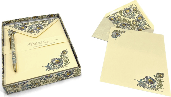 Kartos Peacock 10 darabos Díszdobozos Levélpapír szett - Mintás