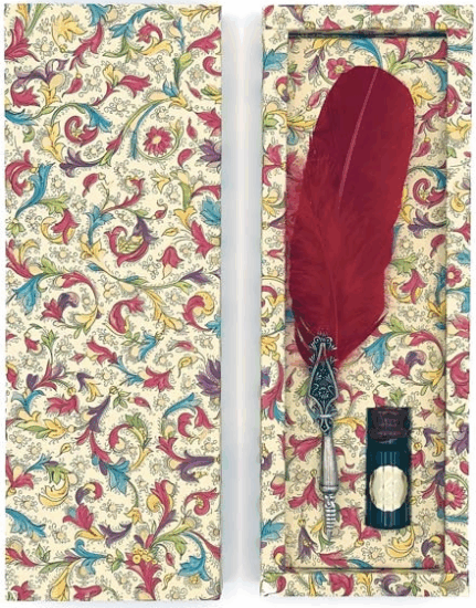 Kartos Florentia Kalligráfia merítőtoll készlet (Fekete tinta) - Piros/Fém Kartos Florentia Kalligráfia merítőtoll készlet (Fekete tinta) - Piros/Fém