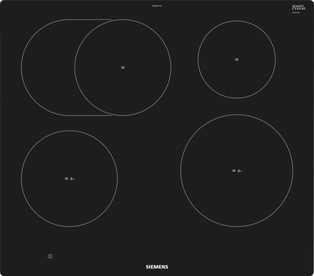 Siemens EH601LFC1E Beépíthető 4 zónás Indukciós Főzőlap 7800 Watt - Fekete