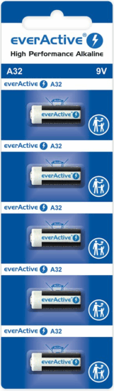 EverActive 32A5BL A32 / A32A 9V Alkáli elem (5db/csomag)